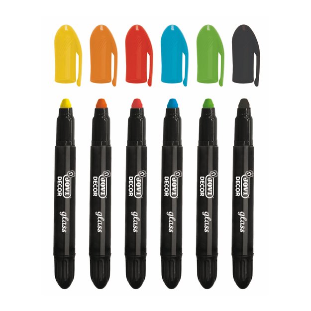 Kreidelės dekoravimui JOVI GLASS,  6 spalvos 1