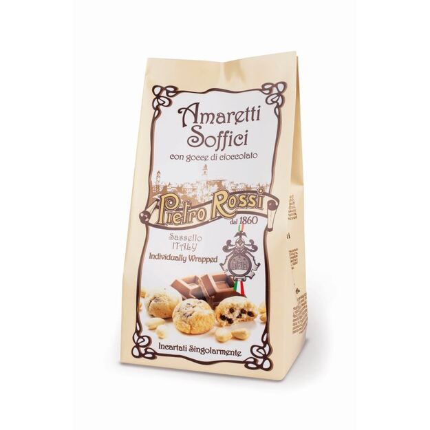 Sausainiai PIETRO ROSSI Mini Amaretti, su šokolado gabaliukais, 150 g