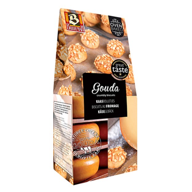 Sūrio sausainiai BUITEMAN, su brandintu Gouda sūriu, 75 g