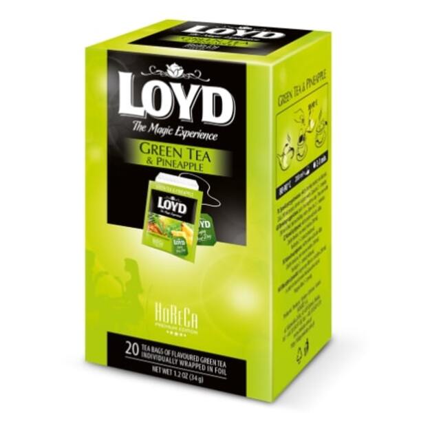 Žalioji arbata LOYD HORECA Pineapple , 20 x 1,7g
