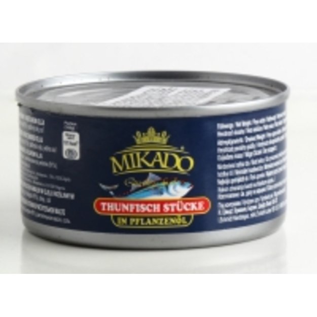 Tunų gabalai aliejuje MIKADO, 185 / 130 g