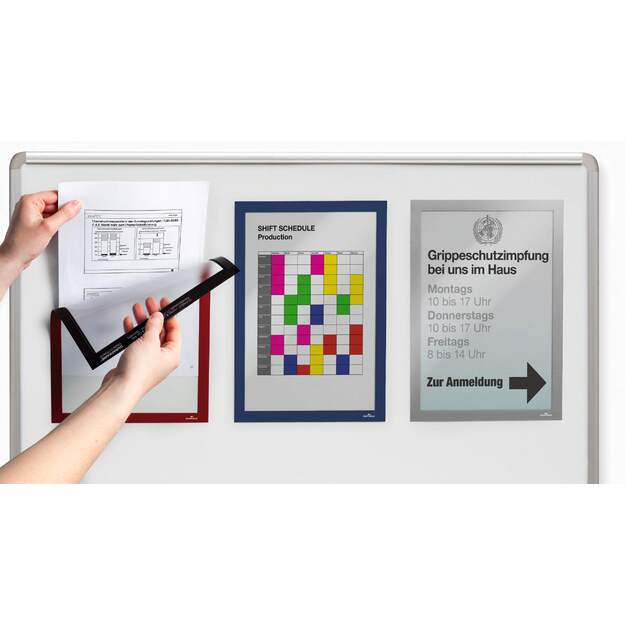 Rėmelis dokumentams DURABLE DURAFRAME&reg; MAGNETIC, A4, 5 vnt./pak., sidabrinis 1