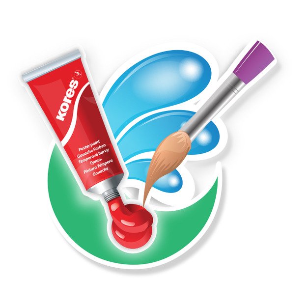 Tempera dažai KORES, 12 ml tubelėse, 12 spalvų rinkinys 4
