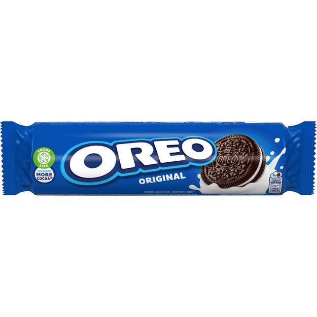 Kakaviniai sausainiai OREO su vanilės skonio įdaru, 154 g 1