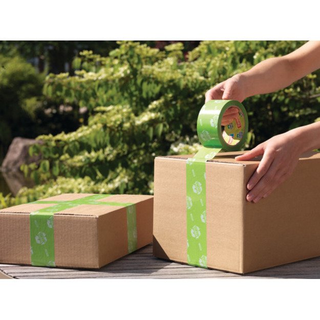 Ekologi&scaron;ka ir stipri pakavimo juosta TESA PACK Eco & Strong, 50mm x 66m, žalios sp. 2