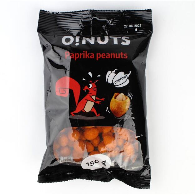 Žemės rie&scaron;utai O!NUTS, paprikos skonio, 150 g