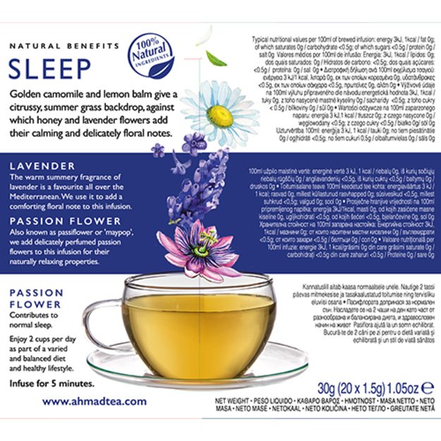 Ahmad Tea Natūrali arbata   Sleep  , vokeliuose su siūlu, 20 vnt. 3