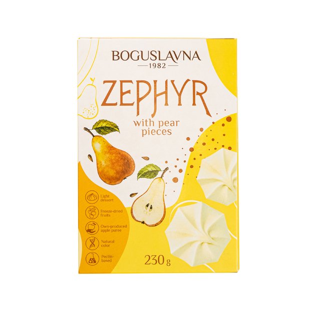 Zefyrai BOGUSLAVNA, su kriaušių gabaliukais, 230g