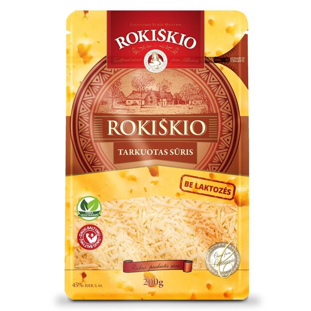 Tarkuotas sūris Rokiškio  45%, 200g