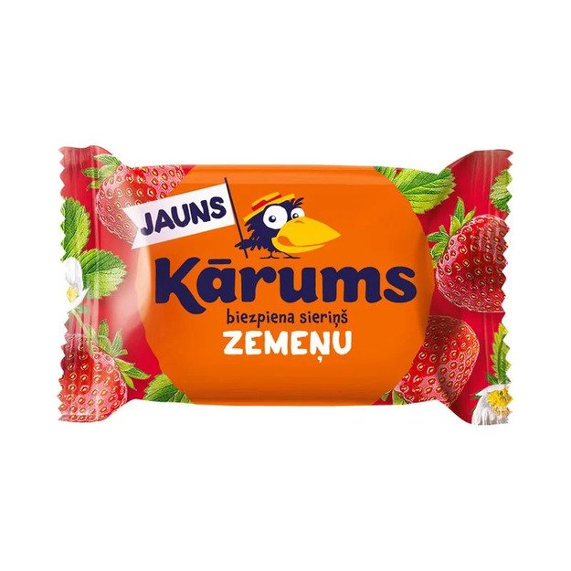 Varškės sūrelis Karums braškių skonio, 45 g