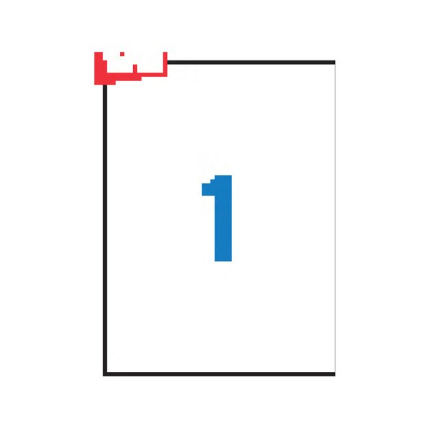 Lipnios etiketės APLI, 210 x 297 mm, A4, perdirbti, 1 lipdukai lape, 100 lapų, balta 1