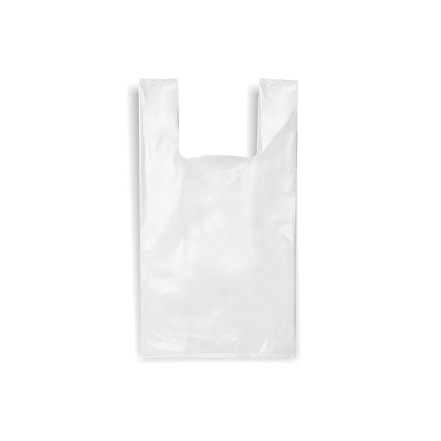 Fasavimo maišeliai su rankenelėmis, 30 / 8 x 55, 15 mk, balti, 100 vnt., 0,75 kg