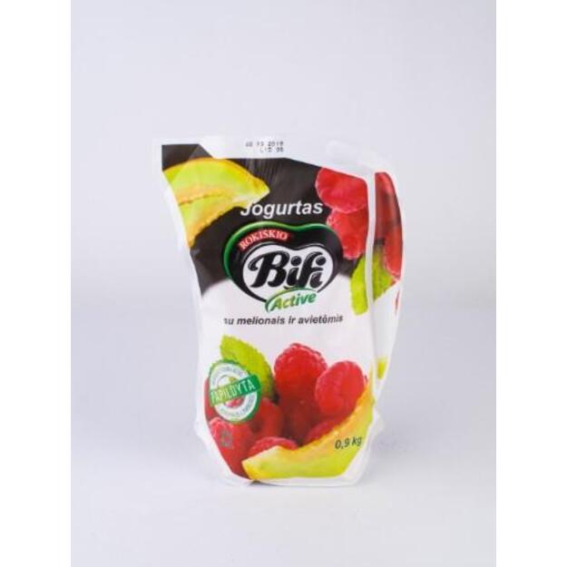 Jogurtas BIFI ACTIVE, su avietėmis ir melionu, 2%, 0,9 kg