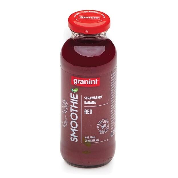 Vaisių kokteilis GRANINI Red, bra&scaron;kių ir bananų, 0,25 l