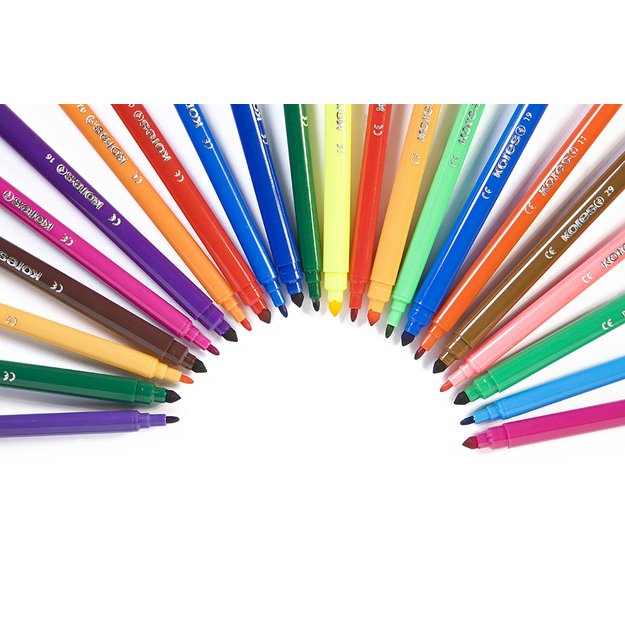 Flomasteriai KORES FINE TIP, 24 spalvų 3