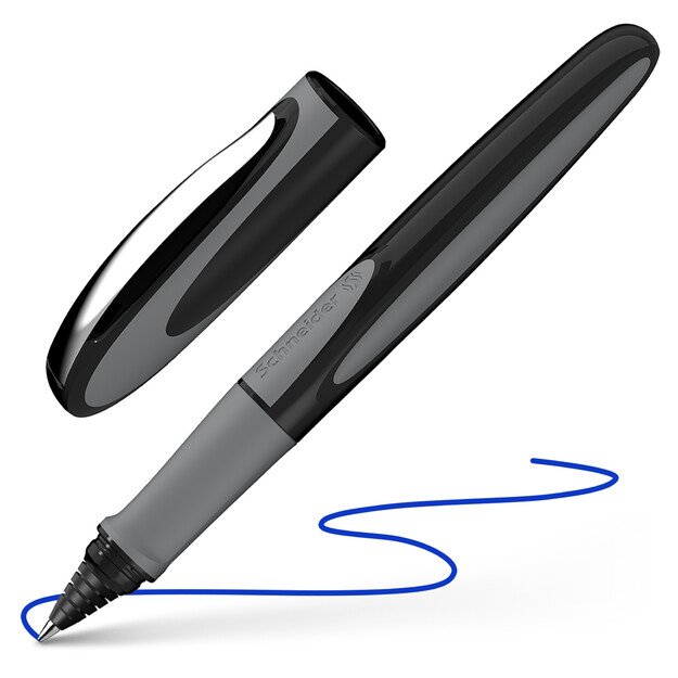 Rašiklis SCHNEIDER RAY, 0,7mm, tamsiai pilkos sp. korpusas, mėlynas rašalas (tinka ir kairiarankiams) 2