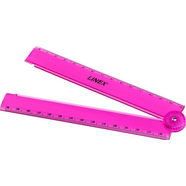 Liniuotė LINEX Folden 15/30 cm, rožinė 5