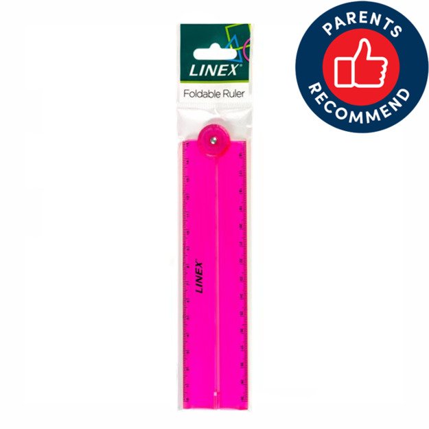 Liniuotė LINEX Folden 15/30 cm, rožinė 1