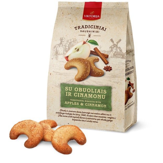 Sausainiai  SU OBUOLIAIS IR CINAMONU , 250g