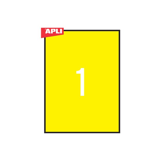 Lipnios etiketės APLI, 210 x 297 mm, A4, 1 lipdukai lape, 20 lapų 2