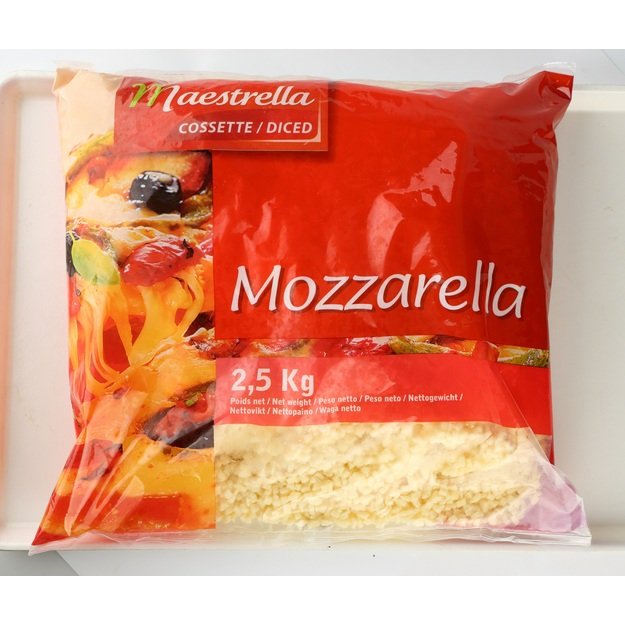 Sūris Mozzarella MAESTRELLA Cosset 40%, kubeliais, 2,5 kg