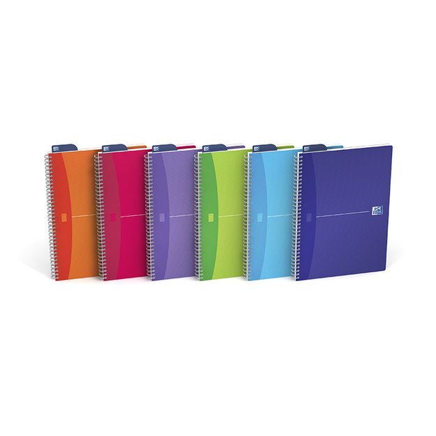 Sąsiuvinis su spirale OXFORD MY COLOURS, A4, 90 lapų, langeliais 1