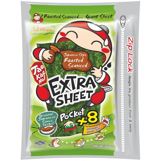 Jūros dumblių užkandis TAOKAENOI, su japonišku sojos padažu, 12,8 g