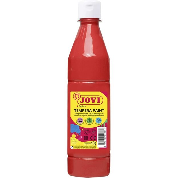 Skystas guašas buteliuke JOVI 1000 ml,  raudona sp. (vermillion) 1