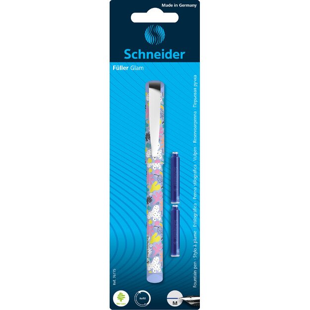 Plunksnakotis SCHNEIDER Glam, plastikinis korpusas, mėlynas rašalas, tinka kairiarankiams 1