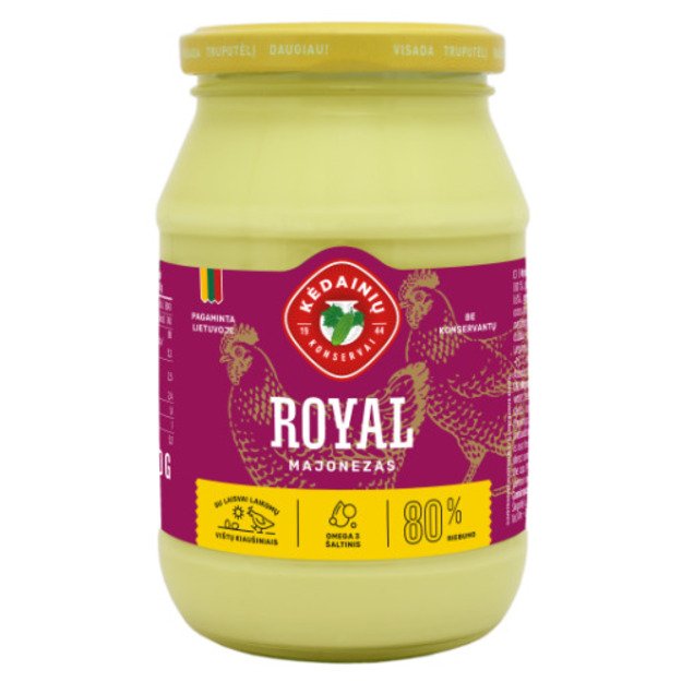 Majonezas KĖDAINIŲ ROYAL 80% rieb., 410g