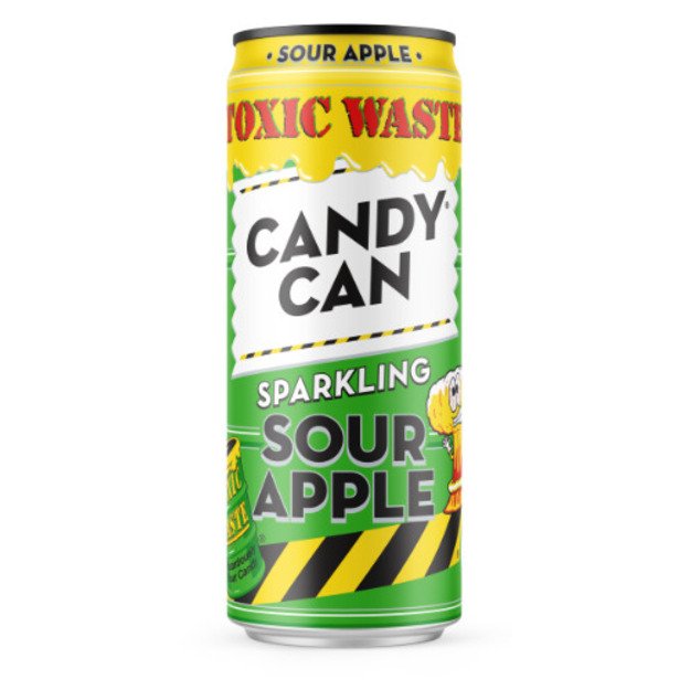 Gazuotas gaivusis gėrimas CANDY CAN x Toxic Waste Sour Apple, 0.33 l