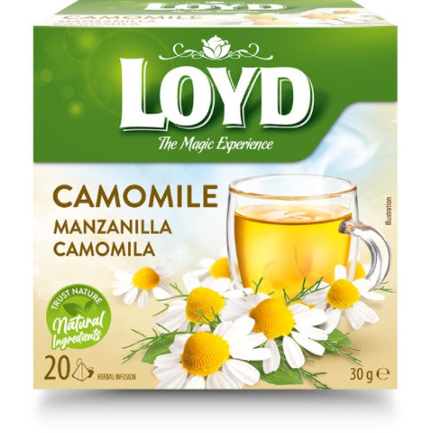 Žolelių arbata LOYD, ramunėlių skonio, 20 x 1,5 g