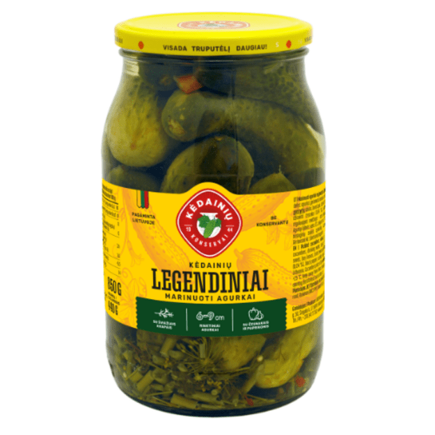 Marinuoti agurkai KĖDAINIŲ Legendiniai, 850 g / 440g