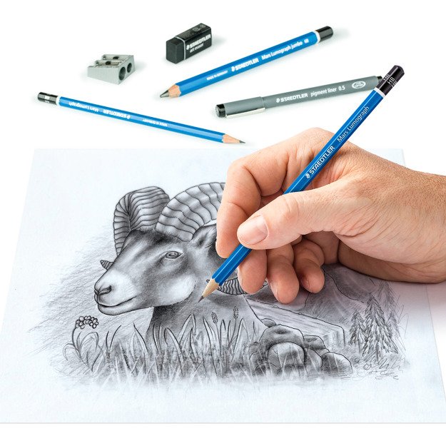 Pie&scaron;imo rinkinys STAEDTLER Mars 100 7
