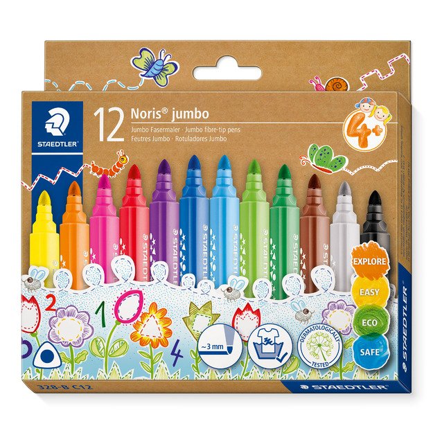 Flomasteriai STAEDTLER Noris Jumbo, 12 vnt. 1