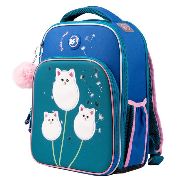 Kuprinė su pakietinta nugara YES S-78 Dandelion Cats, Capri mėlyna 6