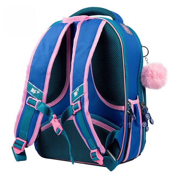 Kuprinė su pakietinta nugara YES S-78 Dandelion Cats, Capri mėlyna 2