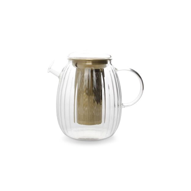 Arbatinukas Tokio, su filtriuku/dangteliu, borosilikatinis stiklas, 1 l, H 15 cm, vnt
