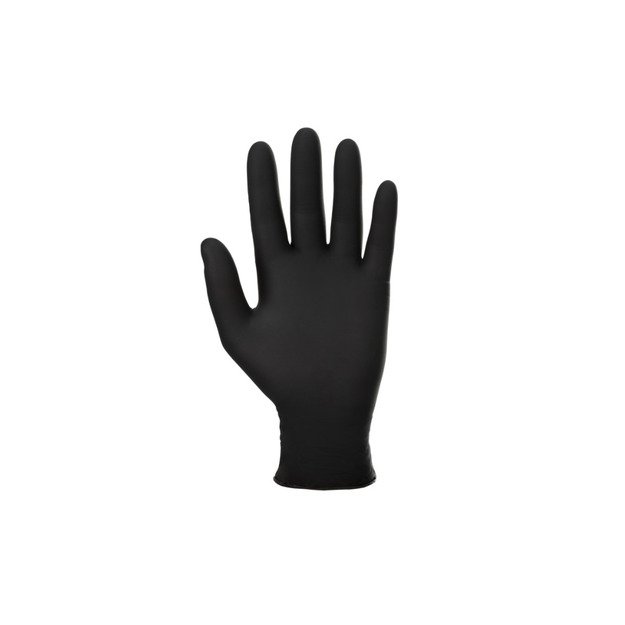 Vienkartinės pirštinės NITRYLEX PF, nitrilinės, nepudruotos, juodos spalvos, XL, 100 vnt.