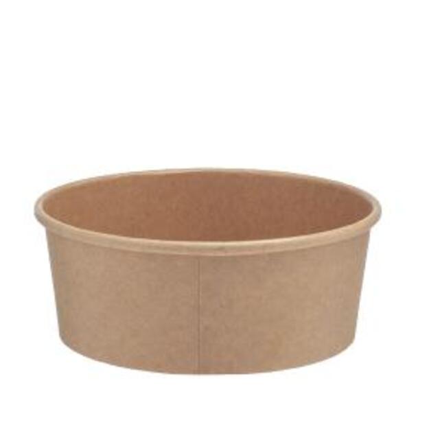 Indelis salotoms KRAFT, popierius/PE, 750 ml, D 14,5 cm, H 5,8 cm, 50 vnt