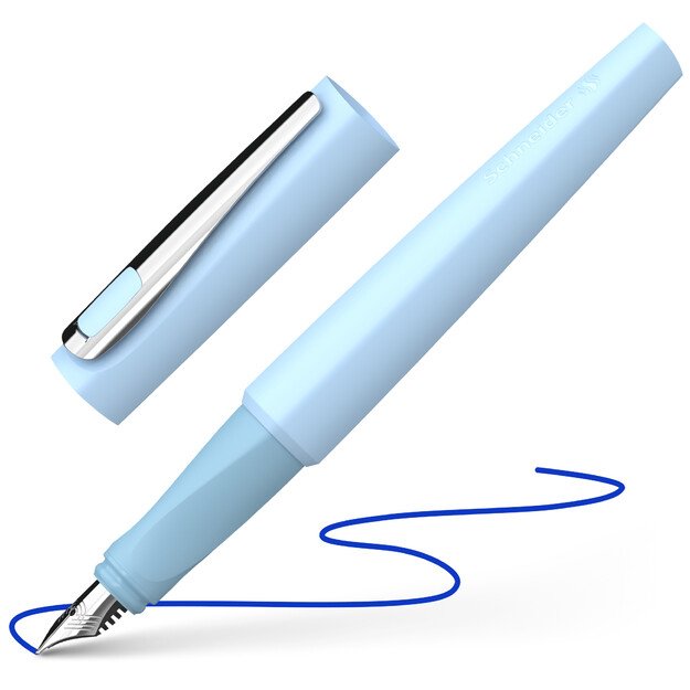 Plunksnakotis SCHNEIDER Tomo M, plastikinis, matinis žydros spalvos korpusas, tinka dešiniarankiams ir kairiarankiams 1