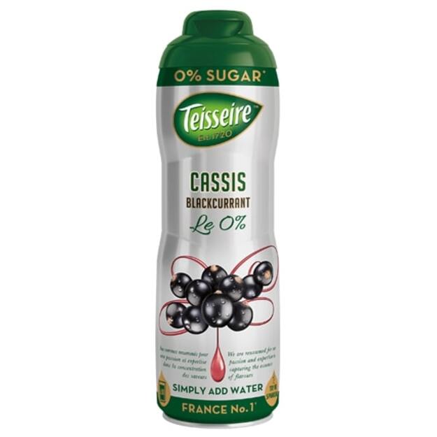 Sirupas TEISSEIRE, Blackcurrant, be cukraus, 0,6 l