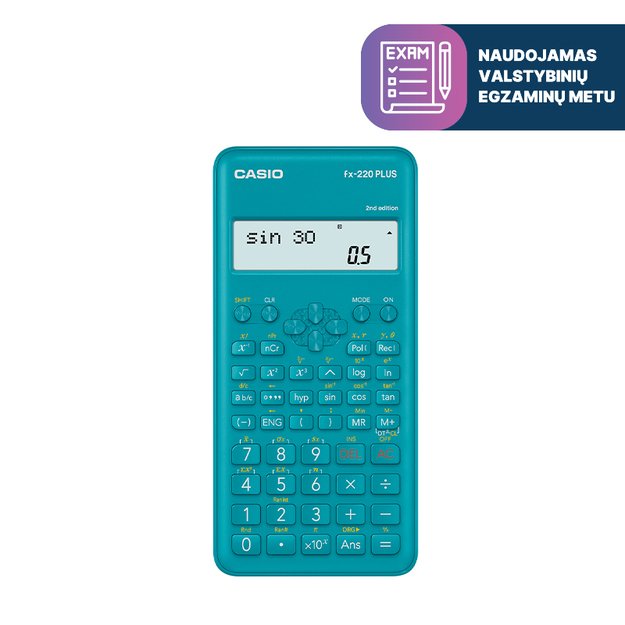 Mokslinis skaičiuotuvas CASIO FX-220 PLUS II, 78 x 155 x 19.5 mm 3