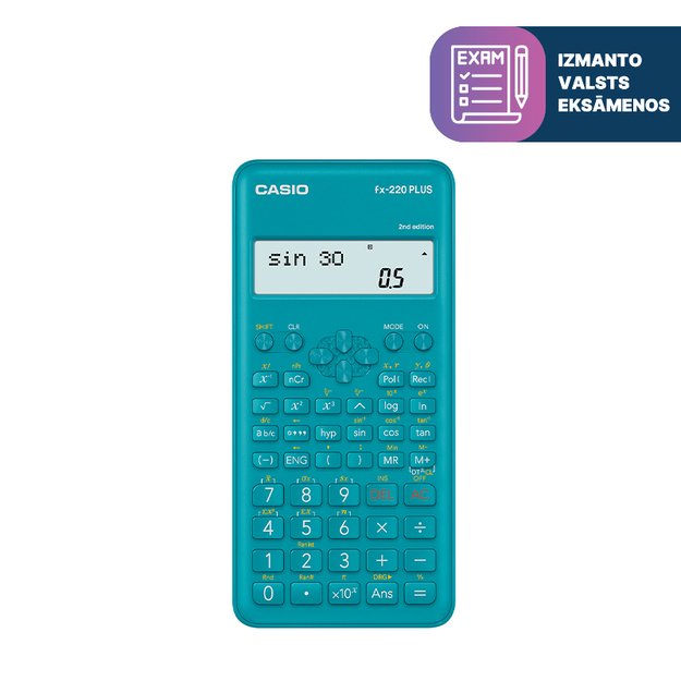 Mokslinis skaičiuotuvas CASIO FX-220 PLUS II, 78 x 155 x 19.5 mm 4
