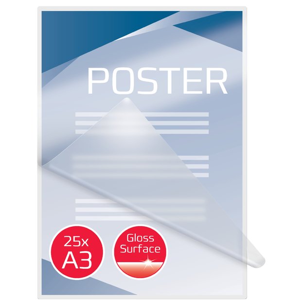 Laminavimo vokeliai GBC, A3, 125 mik., blizgūs, 25 vnt. 5