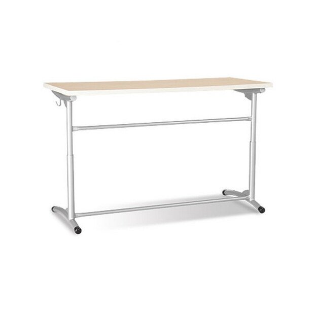 Mokyklinis stalas NOWY STYL,  E-173 ALU, dvivietis, beržas 2