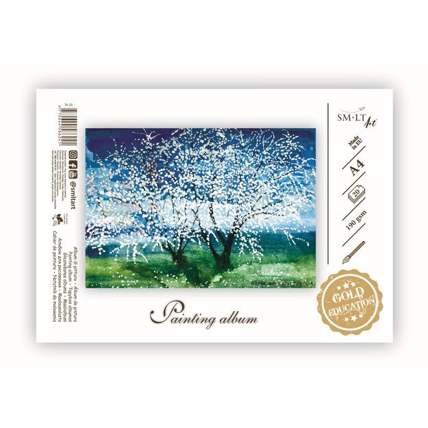 Tapybos albumas SMLT, A4, 190 g/m2, 20 lapų 1