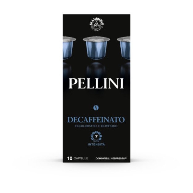 Kavos kapsulės PELLINI Decaffeinato, 10x5,5g