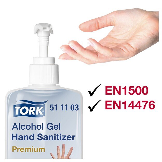 Gelinis rankų dezinfekantas TORK su pompa, 511103, 500 ml 4