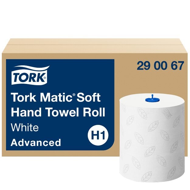 Popieriniai rankšluosčiai TORK ADVANCED H1, 290067,  2 sl., 21 cm x 150 m, balta sp. 2